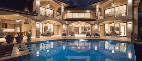 Outdoor pool, a heated pool