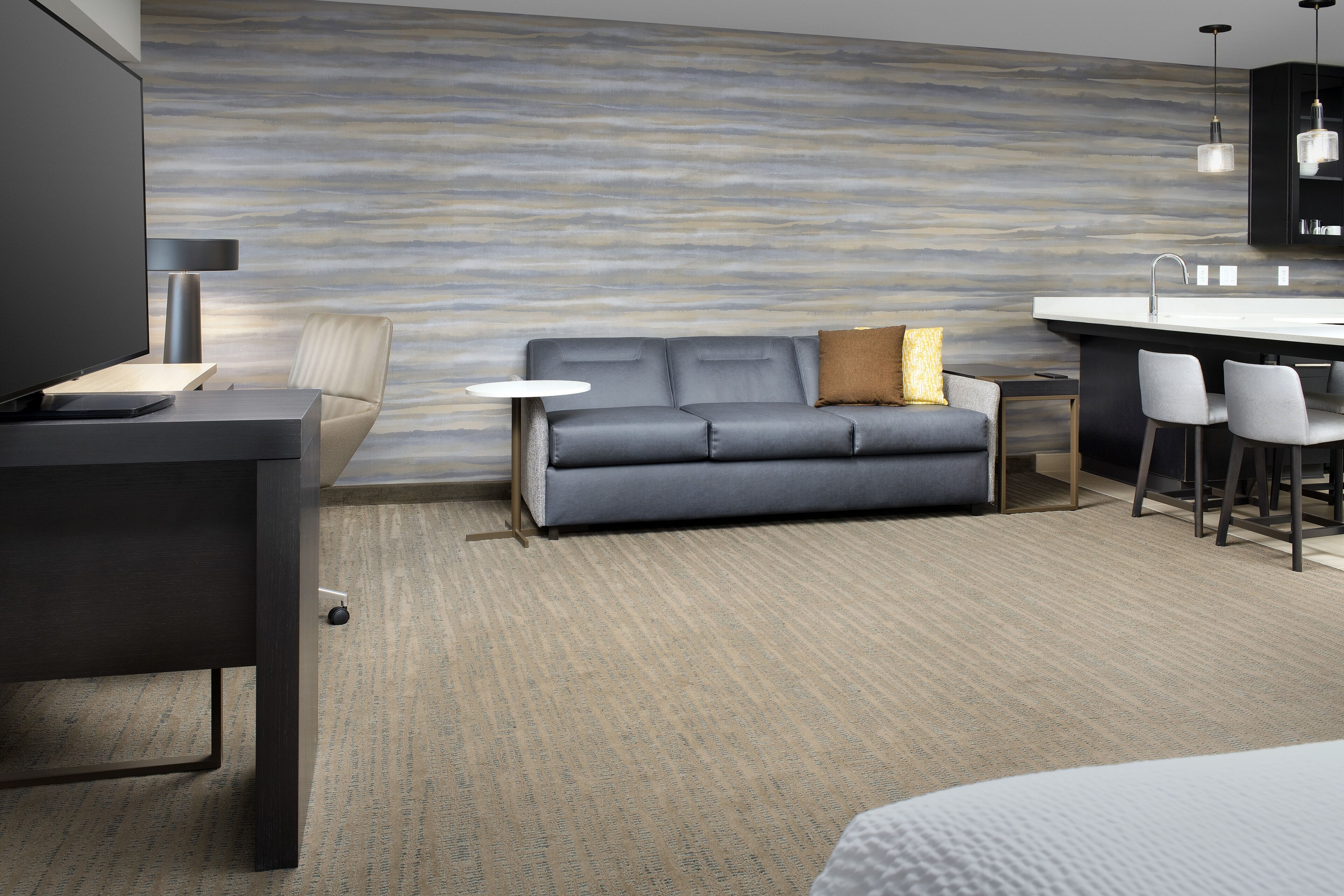 studio, 1 king bed with sofa bed | desk, blackout curtains, iron/ironing board, free wifi