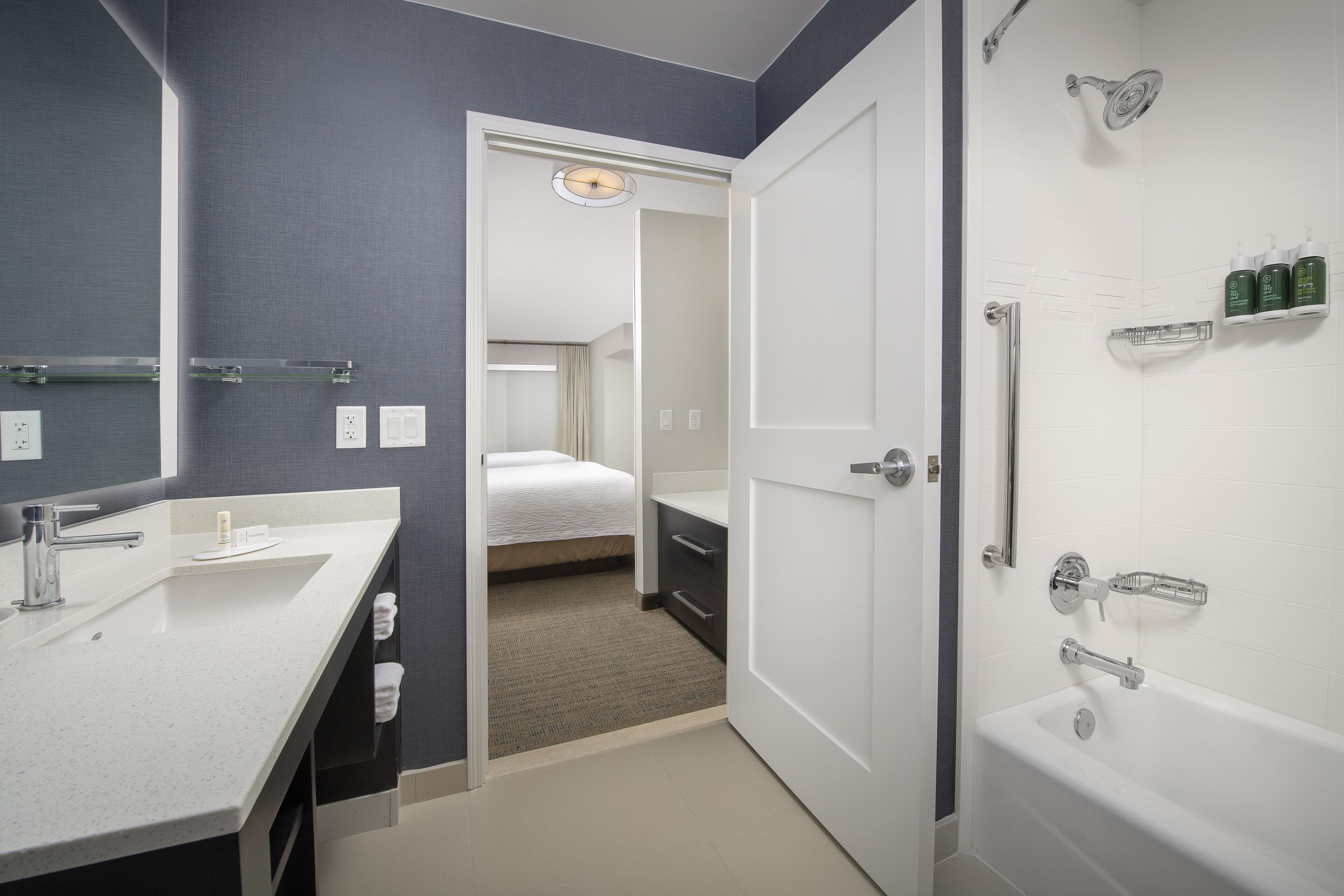 free toiletries, hair dryer, soap, shampoo