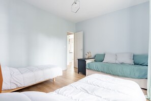 2 chambres, fer et planche à repasser, Wi-Fi gratuit