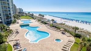 A resort with a large pool, beach access, and a view of the ocean. - Silver Beach Towers 1905e 3 Bedroom Condo by RedAwning (Destin)