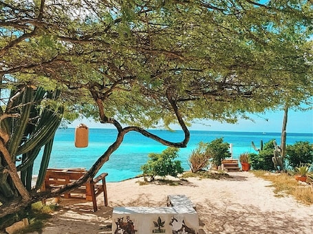 On the beach, sun-loungers, beach towels. Bella Horizonte - Beachfront 8