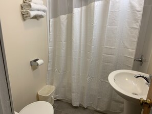 Toallas, jabón, shampoo, papel de baño 