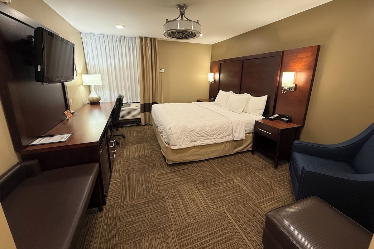 Standard Accessible Handicap King bedroom | Pillowtop-bedden, individueel gedecoreerd, individueel gemeubileerd