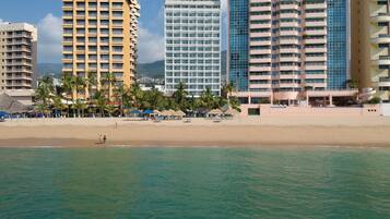 On the beach, beach bar