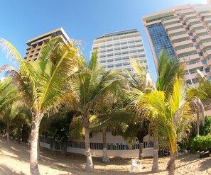 On the beach, beach bar