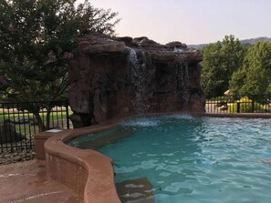 Outdoor pool, a heated pool - Easy Drive Resort Cabin w/ Hot Tub, Mtn View, and Resort Pool Near National Park (Gatlinburg)