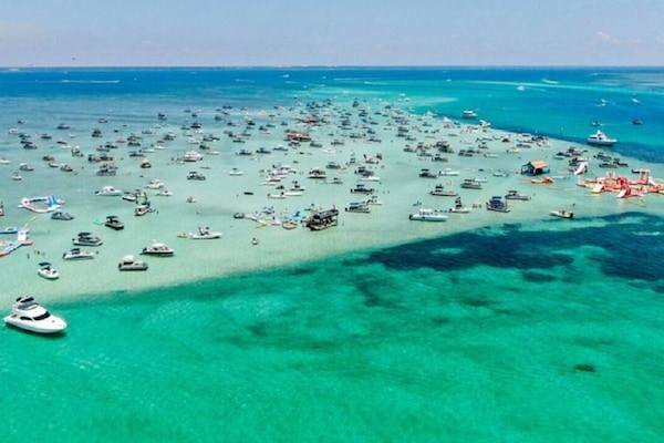 Plage à proximité, chaises longues, serviettes de plage