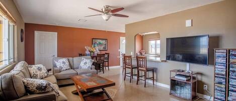 Smart TV, foosball, table tennis