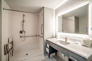 Suite, Multiple Beds, Accessible, Kitchenette | Bathroom | Free toiletries, hair dryer, towels, soap