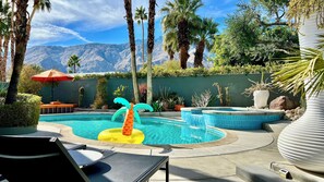 Outdoor pool, a heated pool
