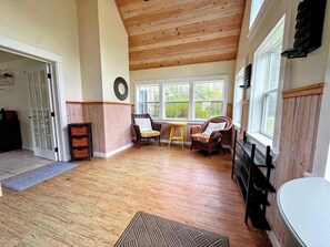 Interior - Pine and Sea Beach Retreat, fire pit, jetted tub, 1 dog (Hancock)