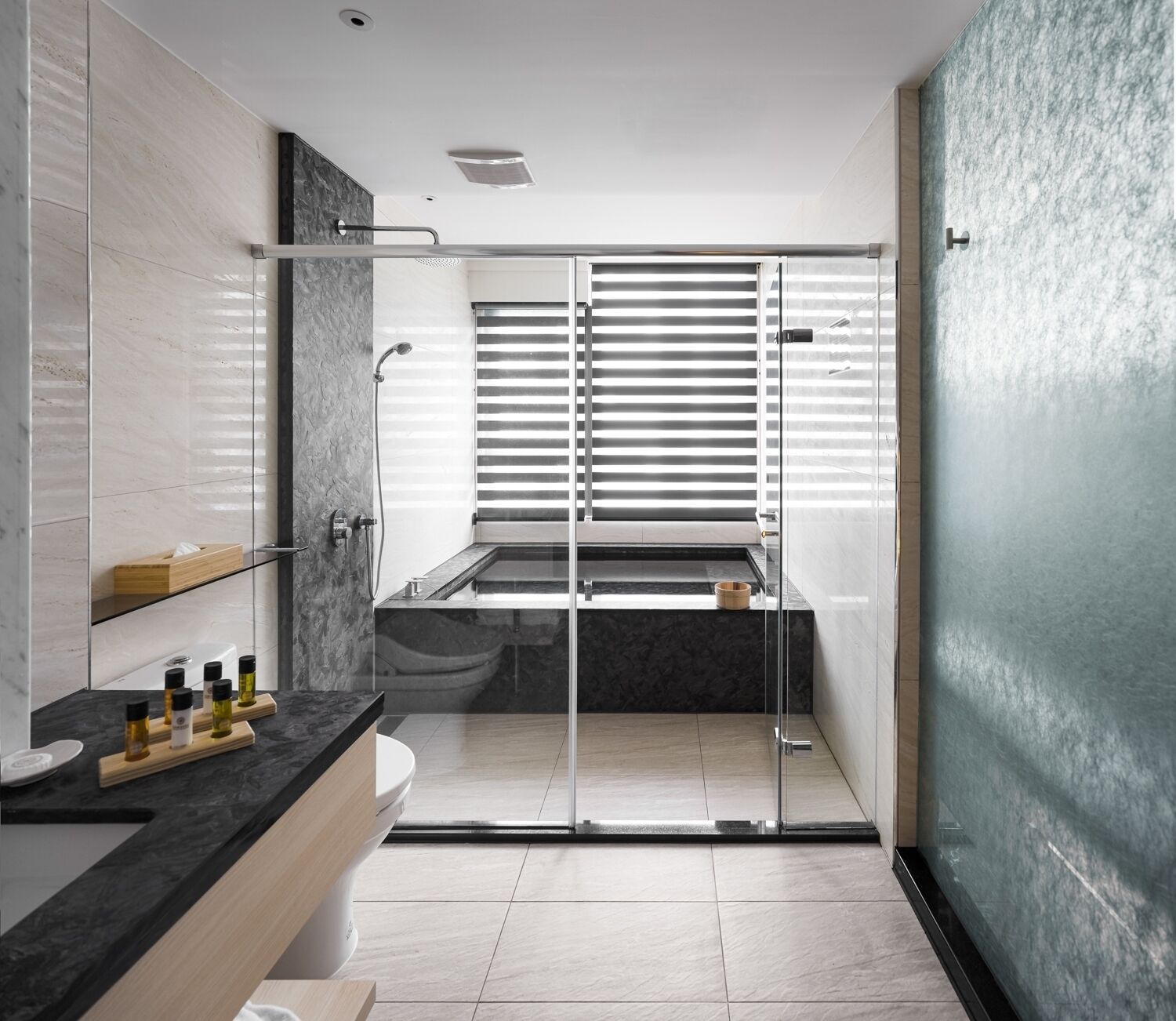 family quadruple room | bathroom | separate bathtub and shower, spring water bathtub, free toiletries