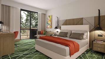 Minibar, coffres-forts dans les chambres, bureau, rideaux occultants