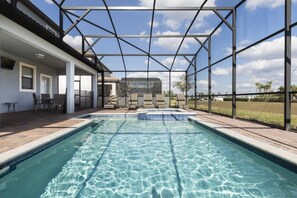 Outdoor pool - Experience a Villa Holiday at Champions Gate Resort, Orlando Villa 3783 (Davenport)