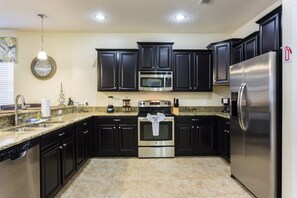 Microwave, oven, stovetop, dishwasher