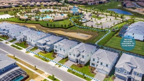 Aerial view - This Beautiful 5 Star Villa on Champions Gate Resort has a Private Pool, Orlando Villa 3784 (Davenport)