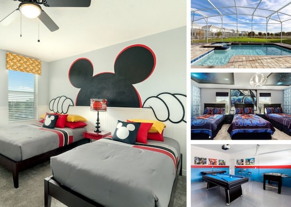 9 makuuhuonetta, kannettavalle tietokoneelle sopiva työtila