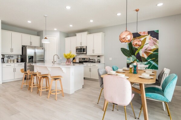 Microwave, oven, stovetop, dishwasher