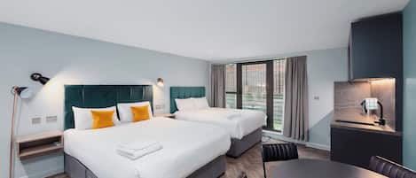 Hypo-allergenic bedding, soundproofing, iron/ironing board