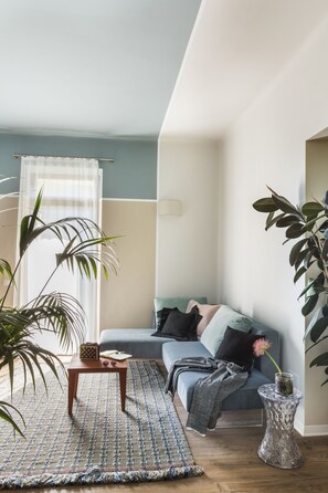 Leilighet – comfort, 2 soverom | Oppholdsområde | Flatskjerm-TV