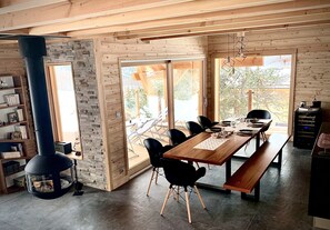 Dining - Chalet Naïga - luxury - 5 suites, spa, panoramic view, - Montgenèvre (Montgenèvre)