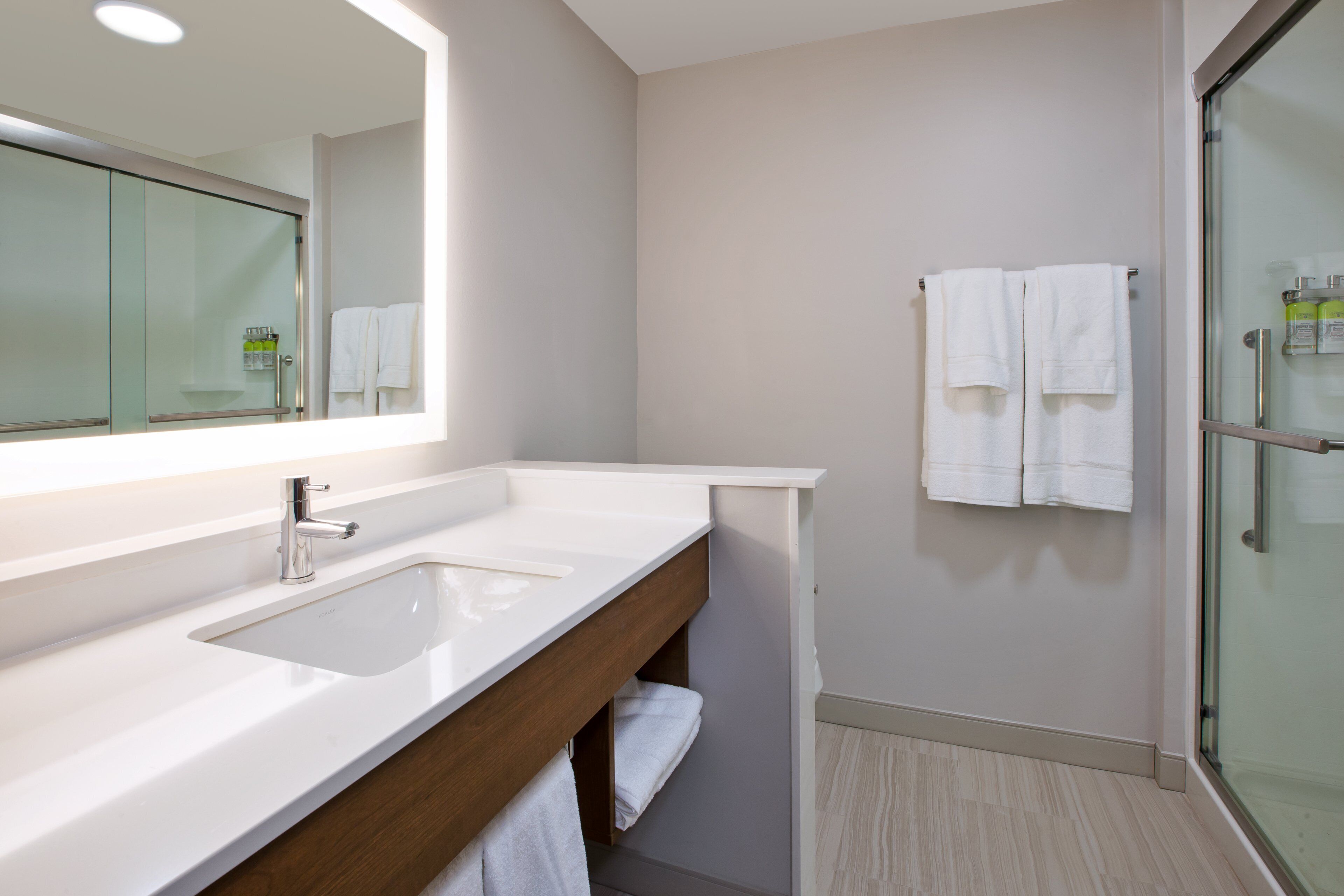 suite, 1 king bed with sofa bed | bathroom | free toiletries, hair dryer, towels