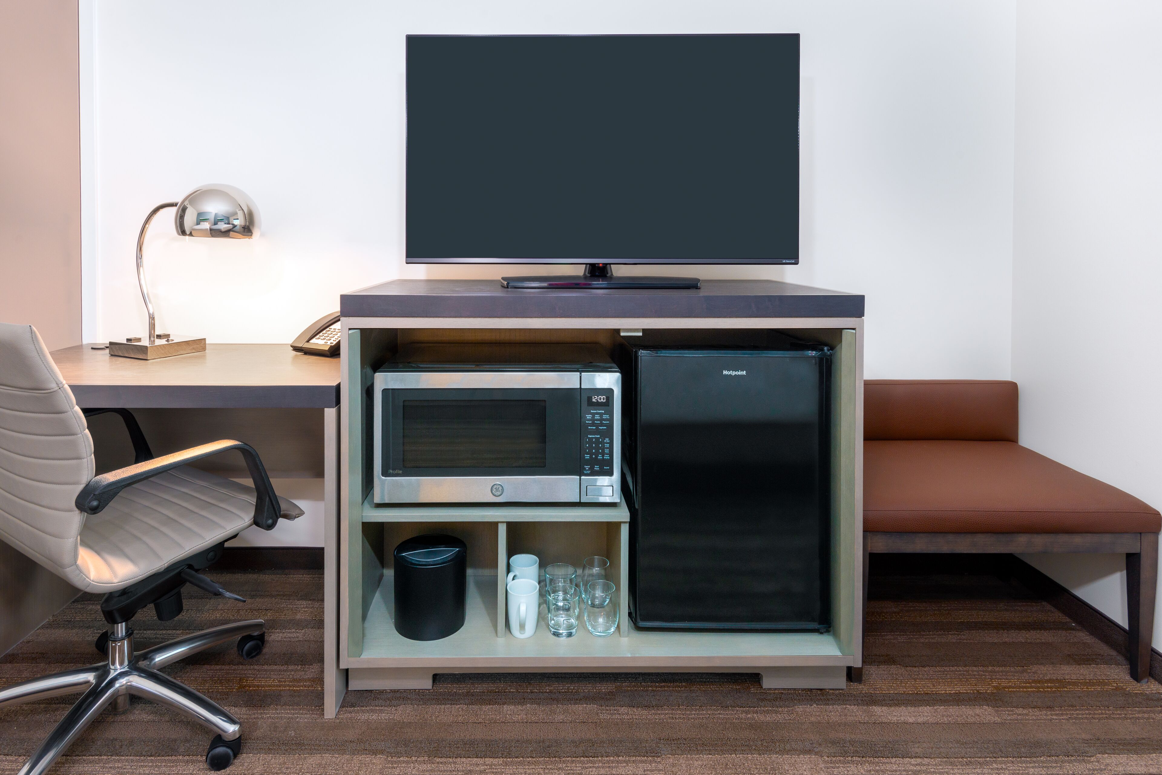 in-room safe, desk, blackout curtains, iron/ironing board