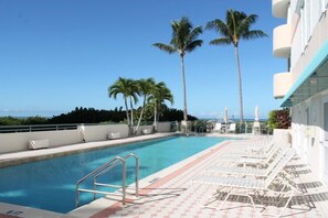 A heated pool