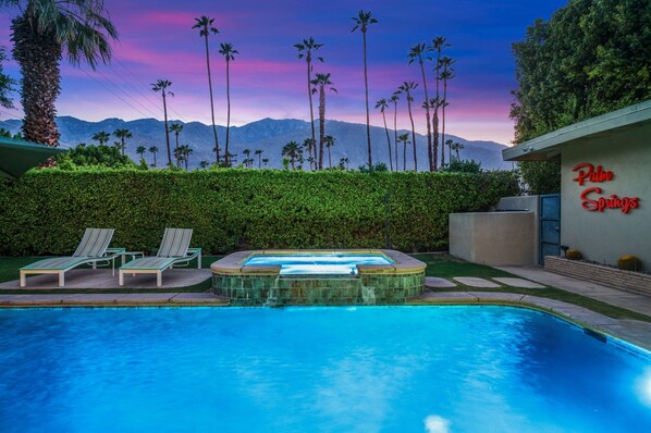 A heated pool