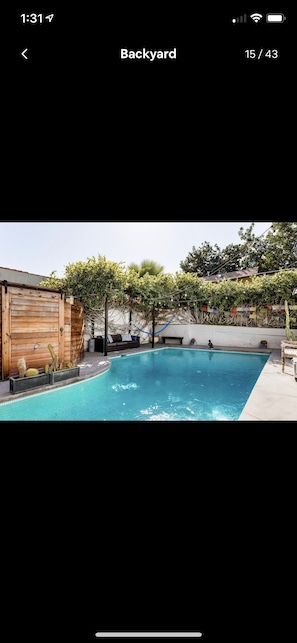 Piscine extérieure, piscine chauffée