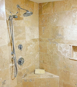 Shower, hair dryer, towels, soap - PRIVATE Beachview Cottage Steps to Cane Bay Beach (St Croix)
