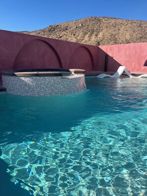 Outdoor pool, a heated pool