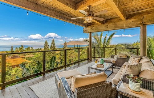 Spectacular Panoramic Ocean Views - Private Ohana - Wailea Custom Pole Home