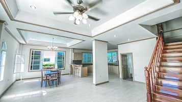 4 Bedroom Deluxe Pool Villa | Living area | LCD TV