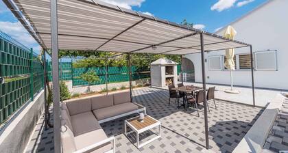 Holiday home overlooking the yard and pool