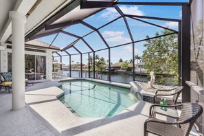 A heated pool