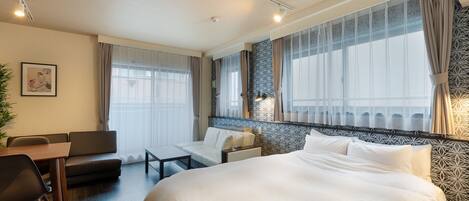 1 slaapkamer, een bureau, een strijkplank/strijkijzer, gratis wifi