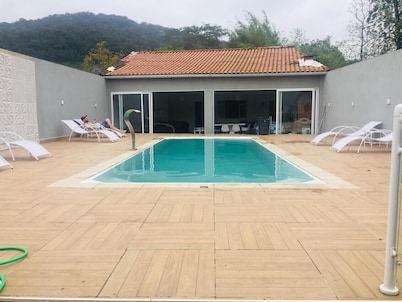 House on the south coast with optional heated pool.