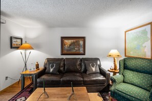 Een televisie en een open haard