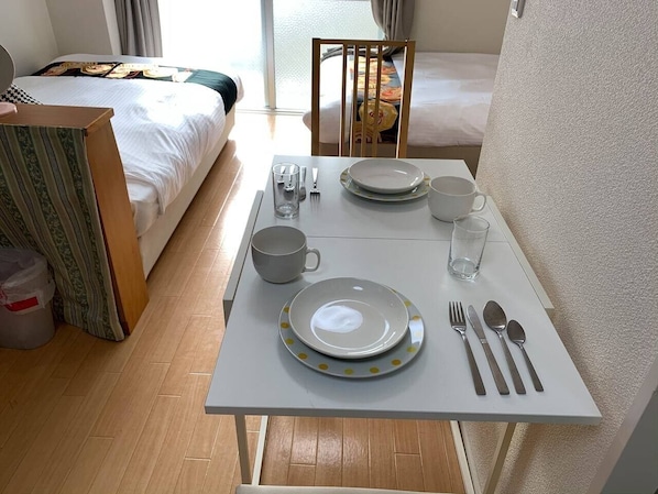 1 bedroom, desk, free WiFi, bed sheets - 501 2 semidouble beds A 7minute walk from Ten / Fukuoka Fukuoka (Fukuoka)
