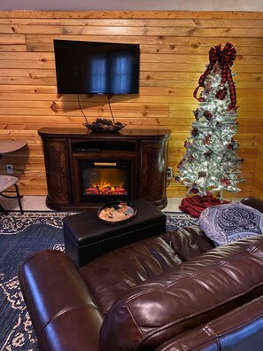TV, fireplace, DVD player