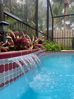 Outdoor pool, a heated pool - Sanctuary Beach House away from the crowds (Melbourne Beach)