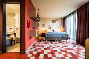 Unclassified image, 4 of 22, button - Double room large - More view - Hotel einsmehr (Augsburg)