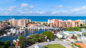 Guests can enjoy stunning ocean views from the marina's waterfront location.