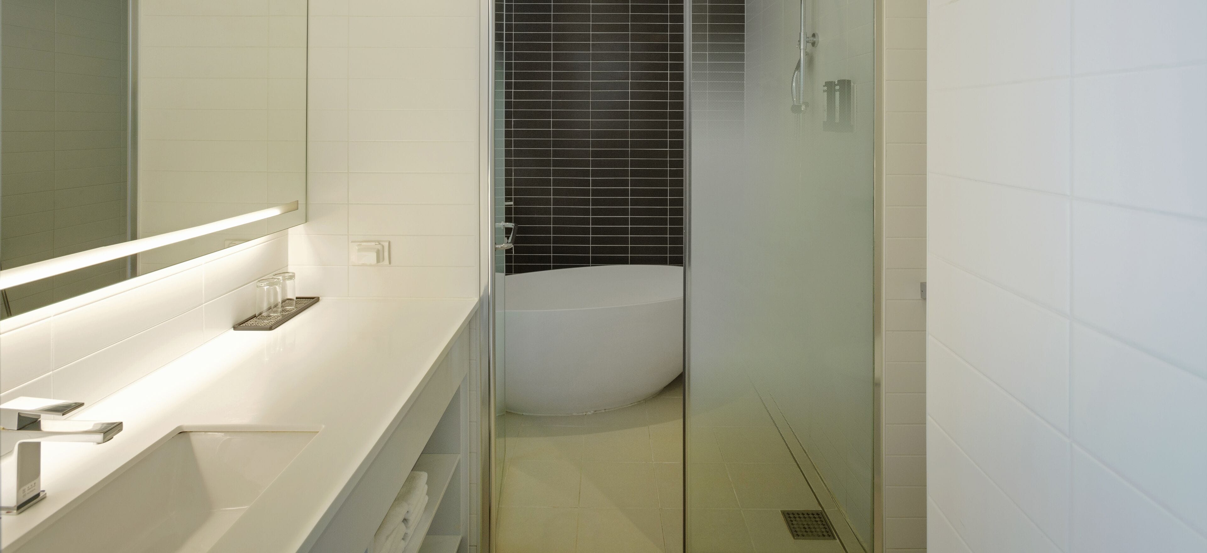 shower, hair dryer, slippers, soap