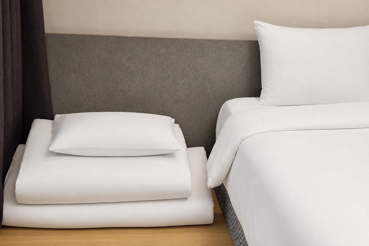Couette en duvet d'oie, rideaux occultants, fer et planche à repasser