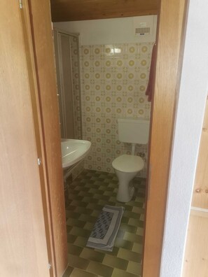 Shower, hair dryer, towels, soap - Ferienwohnung 6 - Gästehaus Obererlacher (Obertilliach)