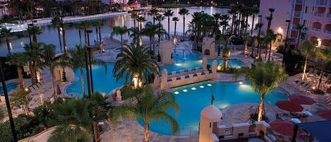 Outdoor pool, a heated pool