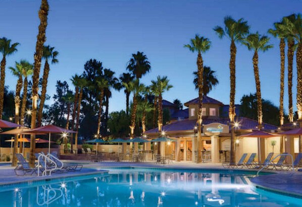 Outdoor pool, a heated pool